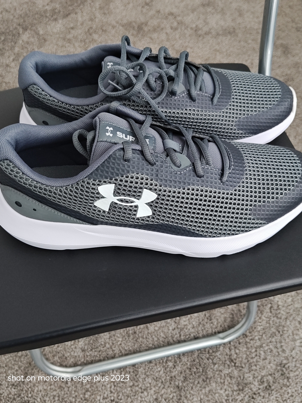 Under Armour Surge 3 Men's Gray Mesh Athletic Running Sneakers Size 11